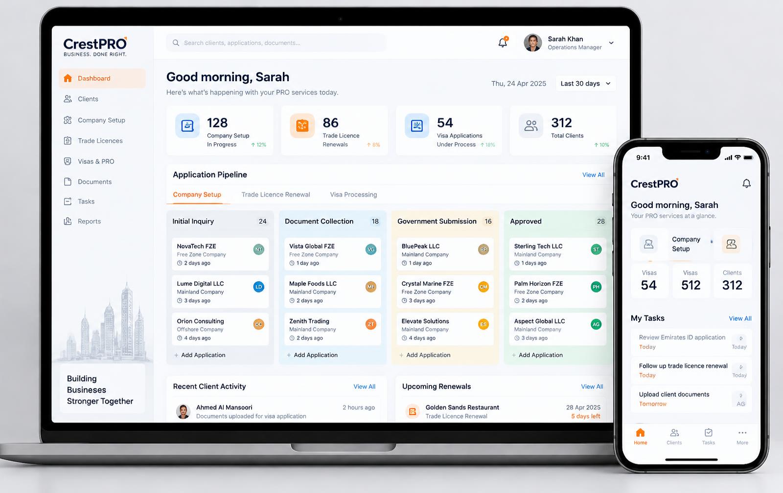 Waflow app screens